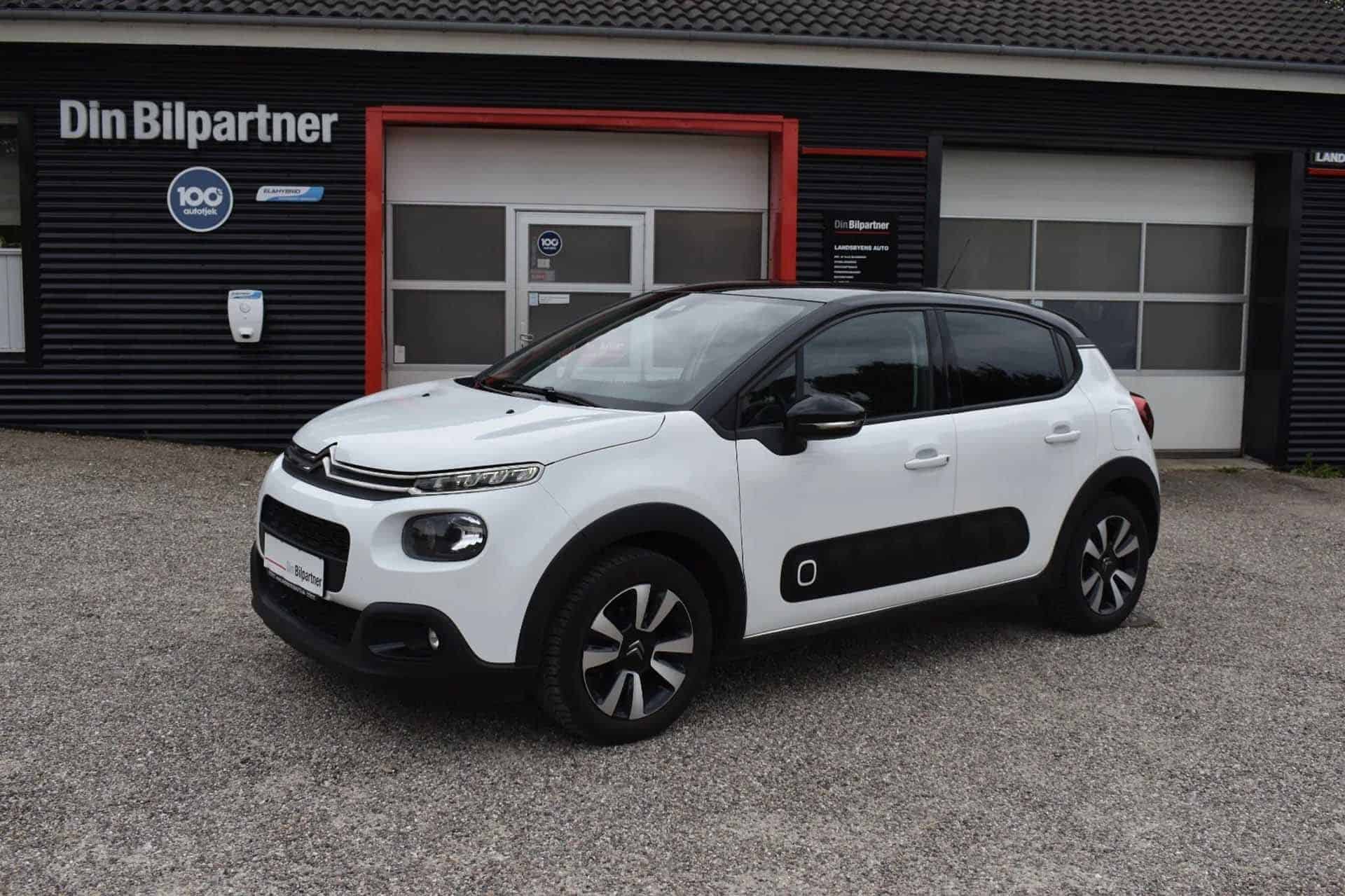Bilsalg af blå Citroën